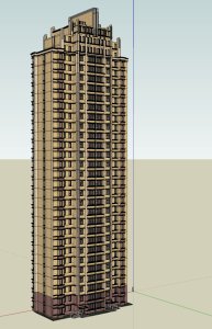高层住宅，现代主义风格，30层
