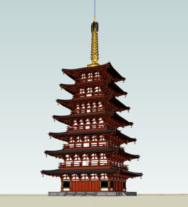 七重塔，日本风格，7层