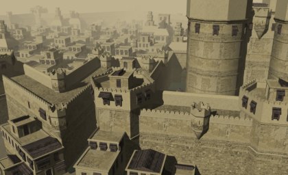 阿拉伯城市，中世纪阿拉伯风格，5-6层
