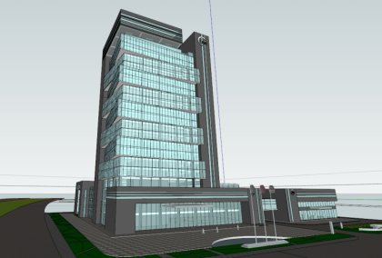 办公楼，现代主义风格，10层