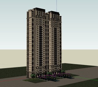 高层住宅，西方古典元素，31层