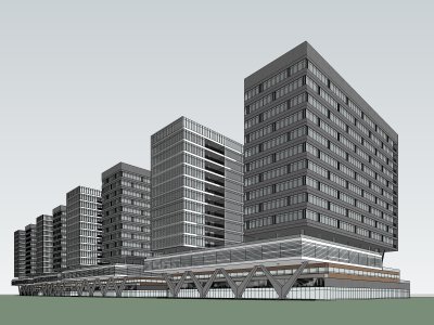 办公楼，现代主义风格，13层