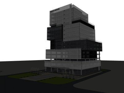 商业建筑，现代主义风格，15层