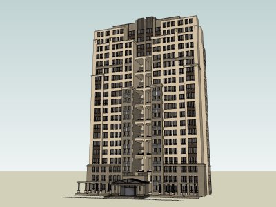 办公楼，西方新古典，20层