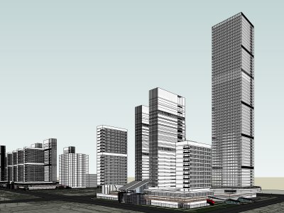 综合体，办公，商业，住宅，现代主义风格，36层