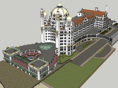 酒店建筑，法式风格，10层