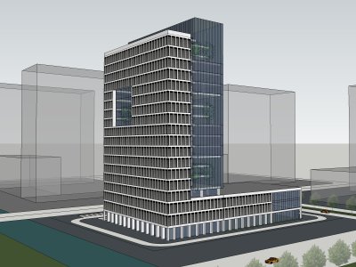 办公楼，现代主义风格，18层