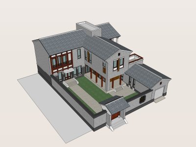 新农村住宅，中式风格，两层