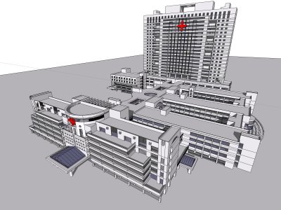 医院，现代主义风格，22层