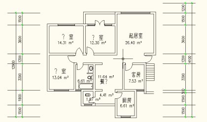 一梯两户，多层，100㎡