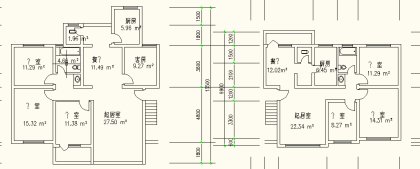 一梯两户，多层，107-140㎡