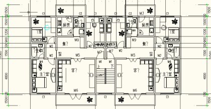 一梯两户，多层，120㎡