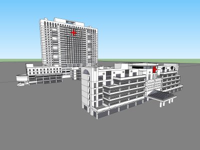 医院，现代风格，24层