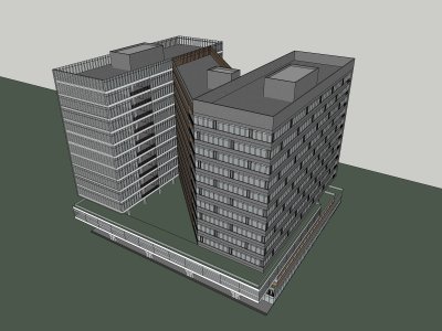 办公楼，现代风格，12层