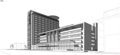 医院，现代主义风格，16层
