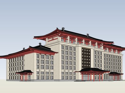 酒店，中式风格，8层