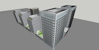 办公楼，现代主义风格，15层