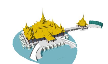 寺庙，东南亚风格，1层