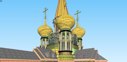 教堂，俄式风格，3层