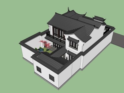 住宅，中式风格，2层