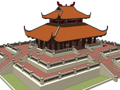 古建筑大殿，中国古建，2层