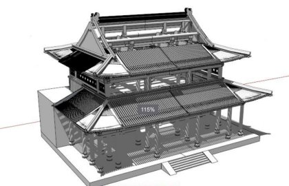 山地古建，仿古，2层