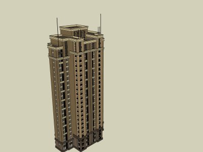 高层住宅，新古典主义风格，24层