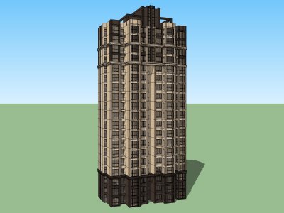 高层住宅，新古典主义，19层