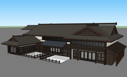 会所，中式风格，2层