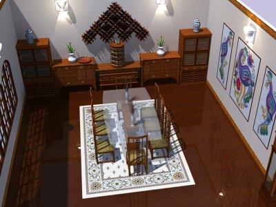 住宅室内，餐厅装饰设计，现代欧式风格
