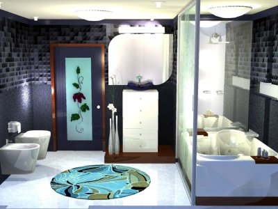住宅室内，卫生间装饰设计，欧式风格