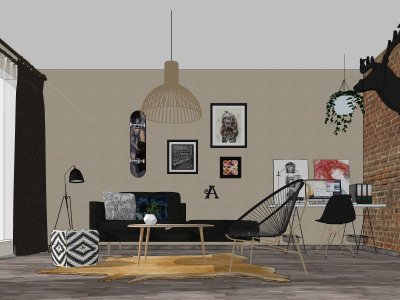 住宅室内，客厅装饰设计，现代主义风格