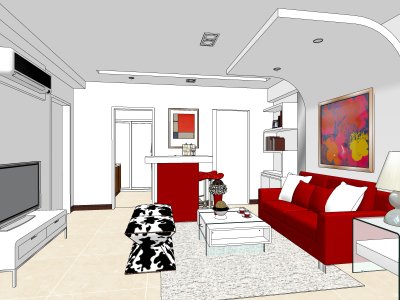 住宅室内，装饰设计，现代主义风格，小户型
