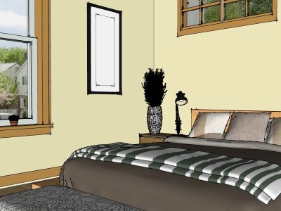 住宅室内，装饰设计，现代主义风格，卧室设计