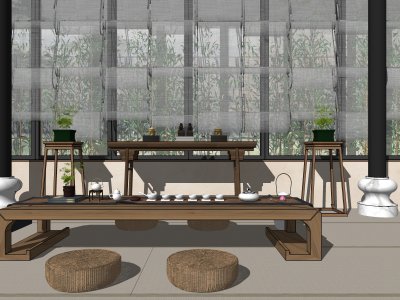 商业室内，茶室设计，中式风格，新中式餐饮