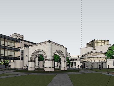 商业+展览建筑，西方新古典风格，多层