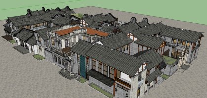 商业建筑，古建筑，2层