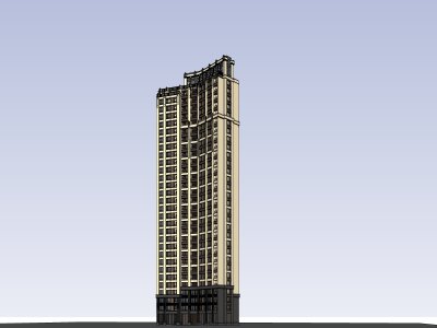 高层住宅，现代主义风格，高层建筑，30层