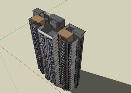 住宅建筑，现代主义风格，20层，高层建筑
