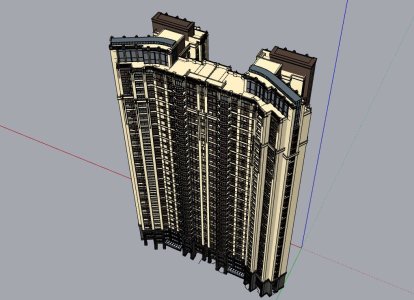 住宅建筑，现代主义风格，33层