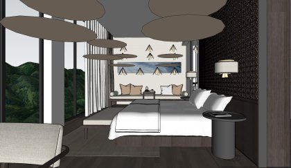 酒店设计，大床房，欧式风格